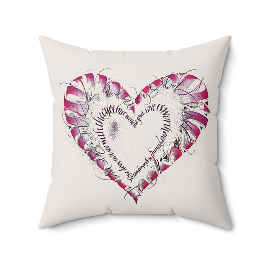 Square pillow "Valentine's Love"